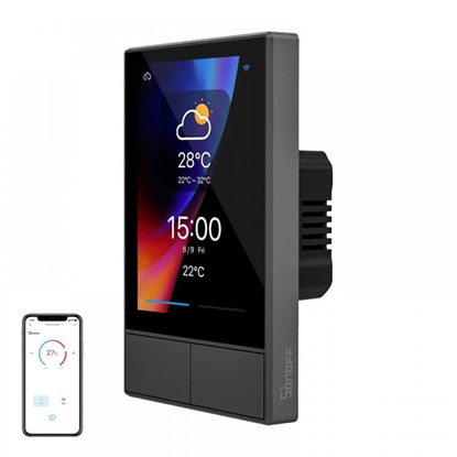 SONOFF Έξυπνος πίνακας ελέγχου WiFi NSPanel (μαύρο, 120mm) (NSPanel-US) (SONNSPANEL-US)-SONNSPANEL-US