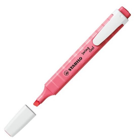 Stabilo Swing Pastel Highlighter Cherry Blossom Pink 4mm (275/150-8) (STAB275-150-8)-STAB275-150-8