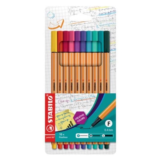 Stabilo Point 88 Markers 0.4mm Set 10 Colors (110261947) (STAB110261947)-STAB110261947
