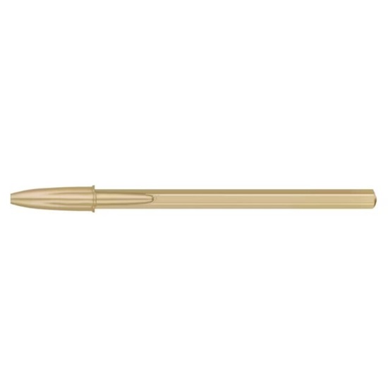 BIC Cristal Original Pen Ballpoint Gold 1.0mm (302522) (BIC302522)-BIC302522