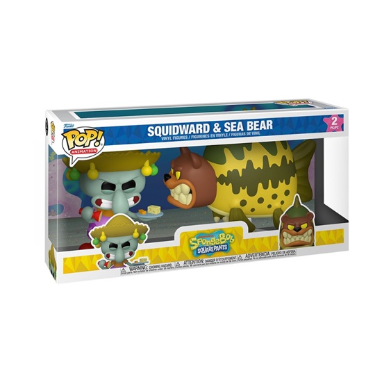 Funko Pop! Animation: Spongebob Squarepants - Squidward & Sea Bear 2-Pack (FNK03653)-FNK03653