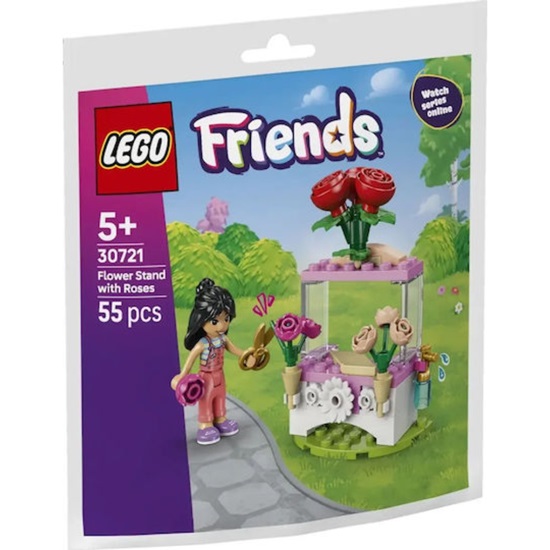 Lego Friends Flower Stand With Roses (Polybag) (30721) (LGO30721)-LGO30721