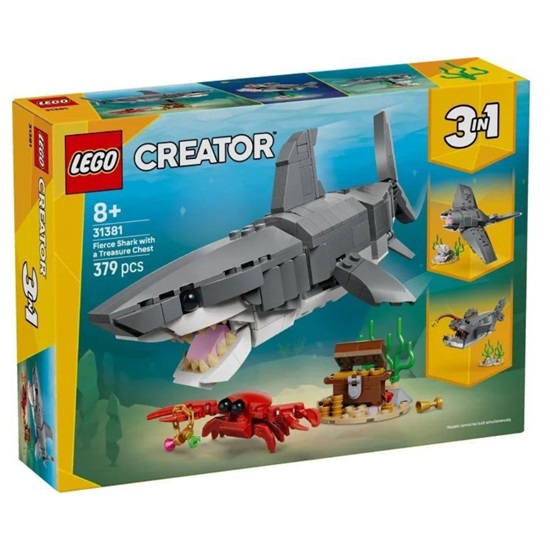 Lego Creator 3-in-1 Wild Shark With Treasure Chest (31381) (LGO31381)-LGO31381