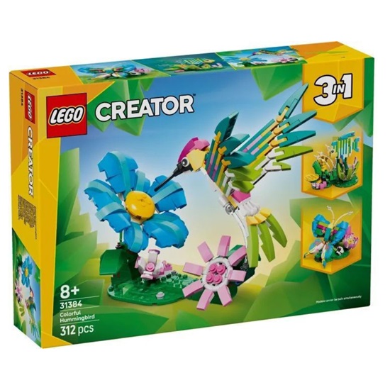 Lego Creator 3-in-1 Wild Animals: Colorful Hummingbird (31384) (LGO31384)-LGO31384