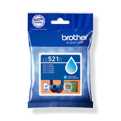 Brother Μελάνι Inkjet LC-521 Cyan (LC521C) (BROLC521C)-BROLC521C
