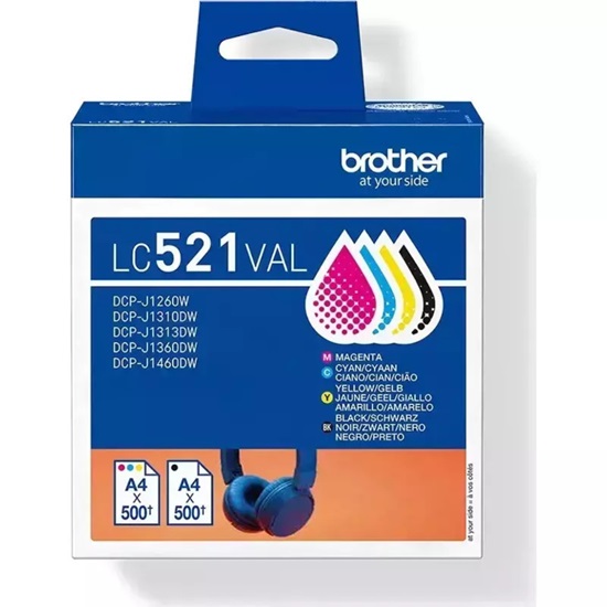 Brother Μελάνι Inkjet LC-521VA Multipack (LC521VAL) (BROLC521VAL)-BROLC521VAL