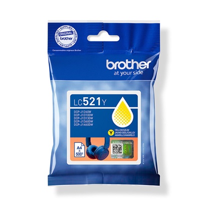 Brother Μελάνι Inkjet LC-521Yellow (LC521Y) (BROLC521Y)-BROLC521Y