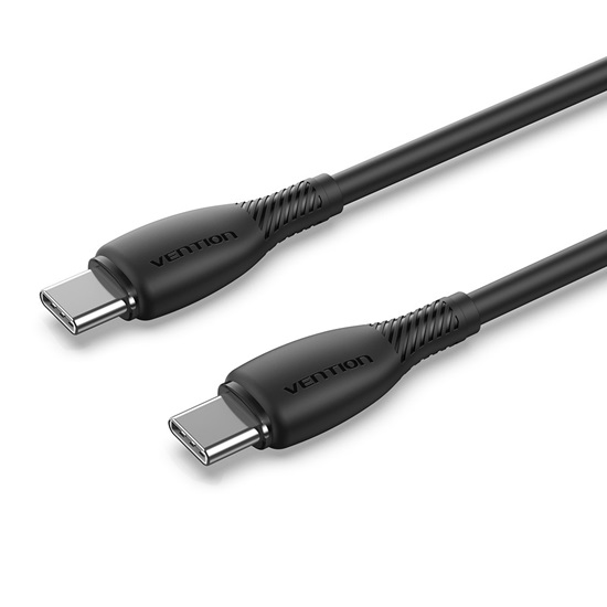 VENTION USB 2.0 C Male to C Male 3A Cable 2M Black Flexible PVC Type (TRVBH) (VENTRVBH)