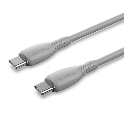 Εικόνα της VENTION USB 2.0 C Male to C Male 3A Cable 1M Gray Flexible PVC Type (TRVHF) (VENTRVHF)