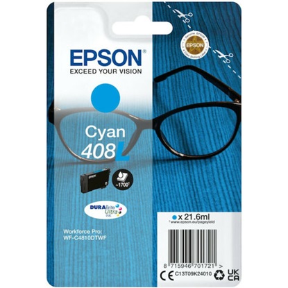 Epson Μελάνι Inkjet No.408L Cyan (C13T09K24010) (EPST09K240)-EPST09K240