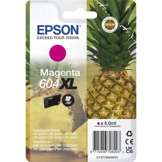 Epson Inkjet Ink Cartridge No.604XL Magenta (C13T10H34010) (EPST10H34010)-EPST10H34010