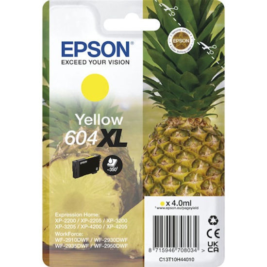 Epson Inkjet Ink Cartridge No.604XL Yellow (C13T10H44010) (EPST10H44010)-EPST10H44010