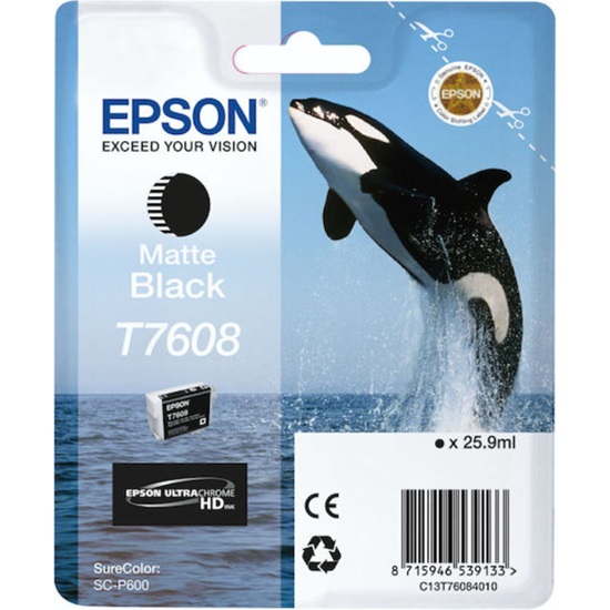 Epson Inkjet Ink Cartridge T76084N Matte Black (C13T76084N10) (EPST76084N10)-EPST76084N10