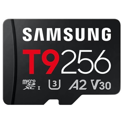 Samsung T9 microSDXC 256GB Class 10 U3 V30 A2 UHS-I (MB-MH256T/WW) (SAMMB-MH256T-WW)-SAMMB-MH256T-WW