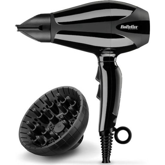 Babyliss Compact Pro Professional Hair Dryer with Diffuser 2400W (6715DE) (BAB6715DE)-BAB6715DE