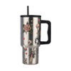 Estia Straw Tumbler XL Save the Aegean Thermos 900ml Old School Ink (01-32050) (EST01-32050)-EST01-32050