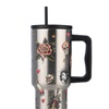 Estia Straw Tumbler XL Save the Aegean Thermos 900ml Old School Ink (01-32050) (EST01-32050)-EST01-32050
