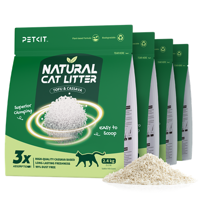 Εικόνα της Petkit Natural Cat Litter-4bags (PK-NCL4) (PTKPK-NCL4)
