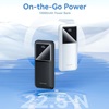 VENTION 10000mAh Power Bank (Micro-USB + USB-C + USB-A + USB-A) 22.5W White LED Display Type (FHKW0) (VENFHKW0)