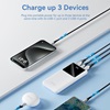 VENTION 10000mAh Power Bank (Micro-USB + USB-C + USB-A + USB-A) 22.5W White LED Display Type (FHKW0) (VENFHKW0)