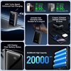VENTION 20000mAh Power Bank (USB-C + USB-C/USB-A) with Built-in USB-C Cable 65W Gray LED Display Type (FKDM0) (VENFKDM0)