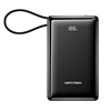 VENTION 20000mAh Power Bank (USB-C + USB-C/USB-A) with Built-in USB-C Cable 65W Gray LED Display Type (FKDM0) (VENFKDM0)
