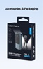 VENTION Mini 10000mAh Power Bank (USB-C + USB-A) with Built-in Lanyard 22.5W Gray LED Display Type (FKOH0) (VENFKOH0)