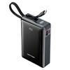 VENTION 20000mAh Power Bank (USB-C + USB-C/USB-A) with Built-in USB-C Cable 65W Gray LED Display Type (FKDM0) (VENFKDM0)