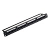 VENTION 24-Port Cat6 Unshielded Patch Panel Black (KGCB0) (VENKGCB0)