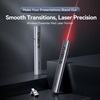 VENTION Wireless PowerPoint Presentation Clicker with Air Mouse Control Red Laser Pointer – Black (KQPB0) (VENKQPB0)