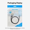 VENTION Cotton Braided TRS 3.5mm Male to 2*6.5mm Male Audio Cable 5M Gray Aluminum Alloy Type (BARHJ) (VENBARHJ)-VENBARHJ