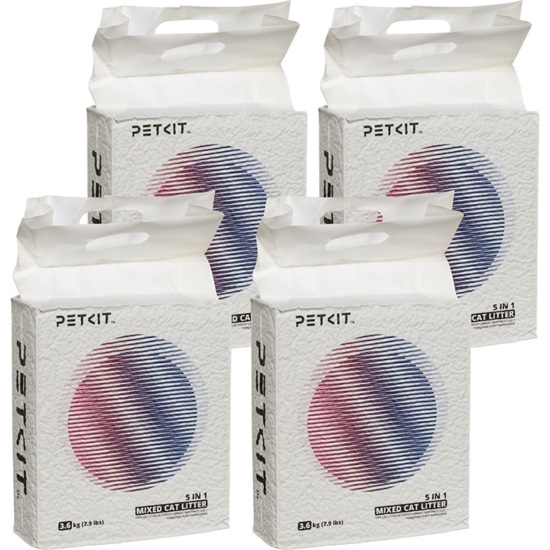 Petkit 5 in 1 Flushable Clumping Cat Litters -  4 bags (PKCL04) (PTKPKCL04)-PTKPKCL04