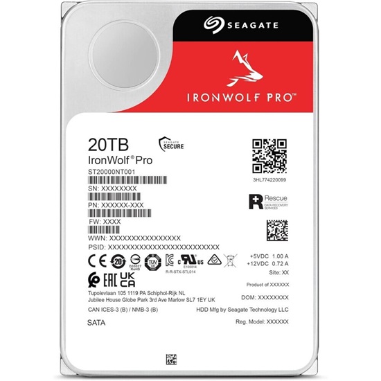 Εσωτερικός Σκληρός Δίσκος SEAGATE 3.5'' 20TB Ironwolf PRO (ST20000NT001) (SEAST20000NT001)-SEAST20000NT001