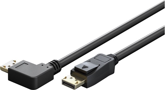 Goobay DisplayPort 2.0/2.1 Cable, Angled 90°, 2m, 54 Gbit/s, 8K@144Hz (77053) (GOB77053)