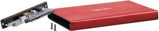 NATEC Rhino Go 2.5" SATA HDD/SSD Enclosure USB 3.0 - Red (NKZ-1279) (NTCNKZ-1279)