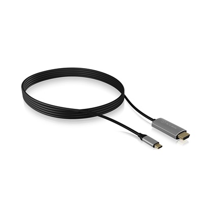 Raidsonic ICY BOX Active USB-C to HDMI Cable (1.8 m), UHD (2160p), HDCP 2.2 (IB-CB020-C) (ICYBIB-CB020-C)-RSCIB-CB020-C