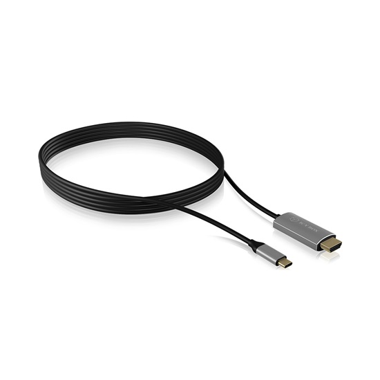 Raidsonic ICY BOX Active USB-C to HDMI Cable (1.8 m), UHD (2160p), HDCP 2.2 (IB-CB020-C) (ICYBIB-CB020-C)-RSCIB-CB020-C