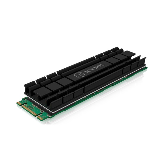 Raidsonic ICY BOX M.2 NVMe SSD Heatsink/Radiator, Aluminium, Black, for M.2 2280 SSDs (IB-M2HS-701) (ICYBIB-M2HS-701)-RSCIB-M2HS-701