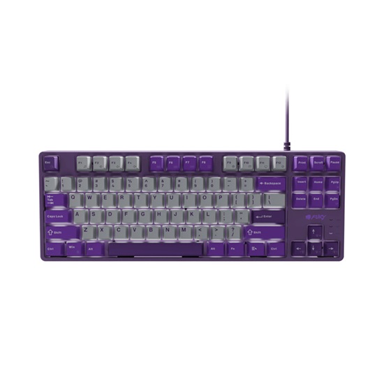 Fury Gaming Keyboard Kanabo K2 US Layout White Backlight Mechanical Gray-Violet (NFU-2350) (FURNFU-2350)-FURNFU-2350