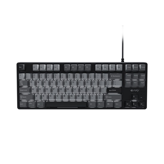 Fury Gaming Keyboard Kanabo K2 US Layout White Backlight Mechanical Black-Gray (NFU-2386) (FURNFU-2386)-FURNFU-2386