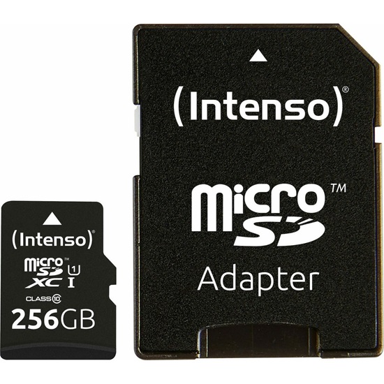 INTENSO microSDXC Card 256GB Class 10 UHS-I Premium with Adapter (3423492) (INTE3423492)