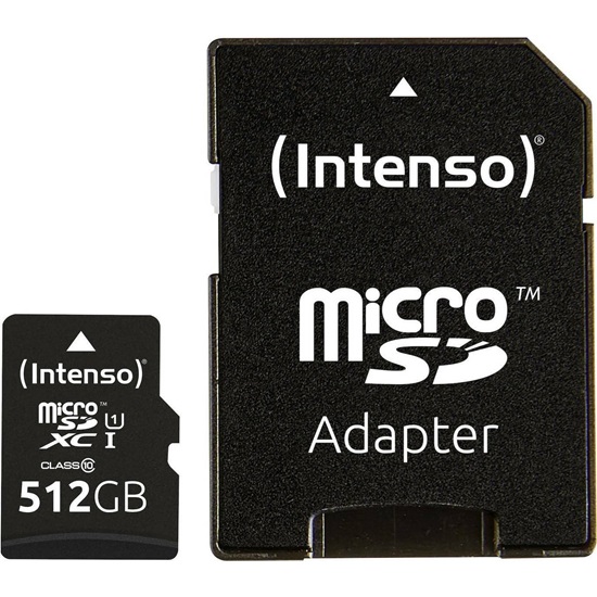 INTENSO microSDXC Card 512GB Class 10 UHS-I Premium with Adapter (3423493) (INTE3423493)