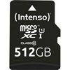 INTENSO microSDXC Card 512GB Class 10 UHS-I Premium with Adapter (3423493) (INTE3423493)