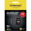 INTENSO microSDXC Card 64GB Class 10 UHS-I Professional with Adapter (3433490) (INTE3433490)