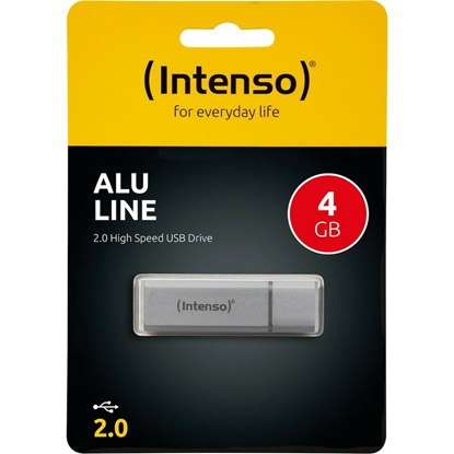 Εικόνα της INTENSO Alu Line 4GB USB Stick 2.0 Silver (3521452) (INTE3521452)