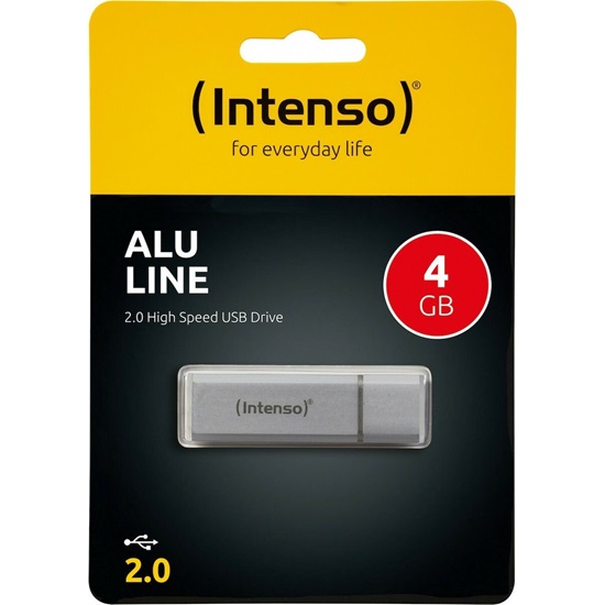 INTENSO Alu Line 4GB USB Stick 2.0 Silver (3521452) (INTE3521452)