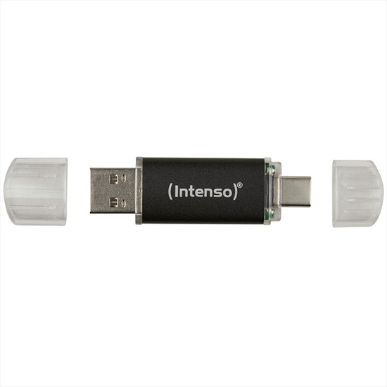 INTENSO Twist Line 64GB USB 3.2 Flash Drive USB-C USB-A Anthracite (3539490) (INTE3539490)