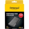 INTENSO Premium 1.8-inch External SSD 500GB USB 3.0 Aluminum Black (3823451) (INTE3823451)