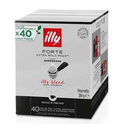 Εικόνα της illy Forte (Extra Dark Roast) ESE Coffee Pods 44mm Box of 40 (A131) (ILLA131)