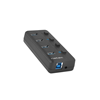 NATEC Mantis 2 4-Port USB 3.0 Hub with On/Off Switches & AC Adapter (NHU-1557) (NTCNHU-1557)
